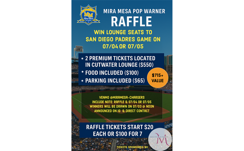 RAFFLE FOR PADRES TICKETS