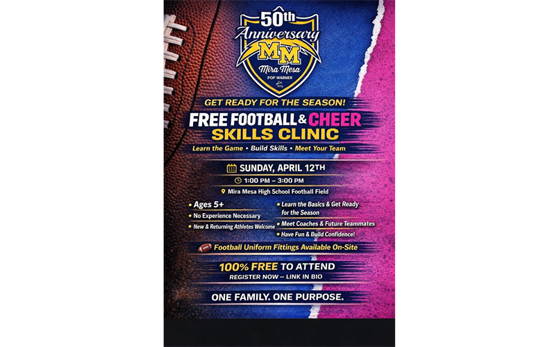 MIRA MESA CHARGERS FOOTBALL & CHEER CLINIC